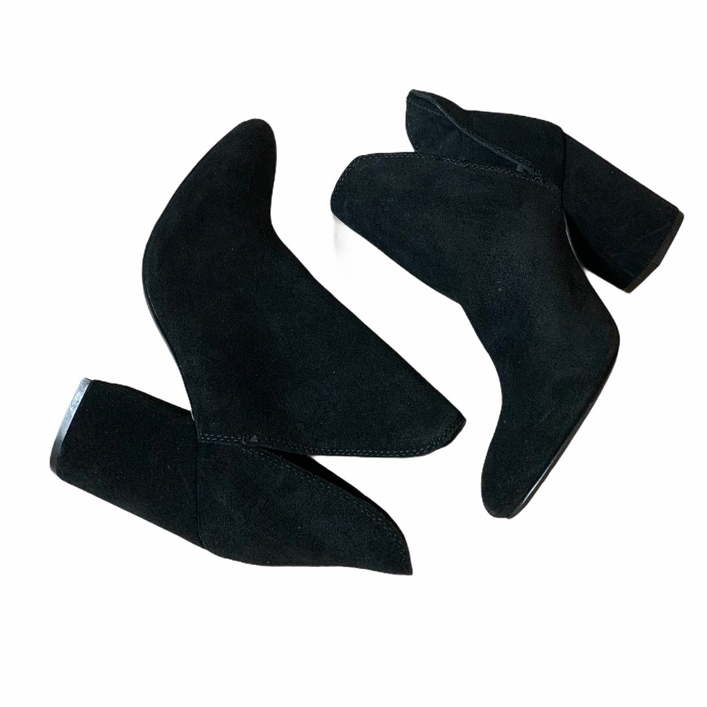 Steve Madden Black Suede Ankle Booties